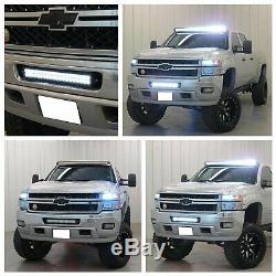 120w 20 Led Light Bar Withmounting Support / Câblage Pour 11-14 Silverado 2500 / 3500hd