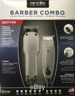 Andis Barber Combo # 66325 Heavy Duty Clipper & T-outliner Trimmer Pro Combo Kit