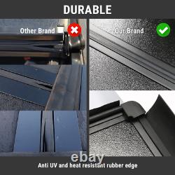 Couvercle Dur Quad Fold Tonneau Pour 2016-2021 Tacoma 5ft Bed Waterproof Aluminium