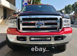 Flood/spot Beam Led Light Bar With Lower Bumper Bracket, Wire For 99-07 F250 F350