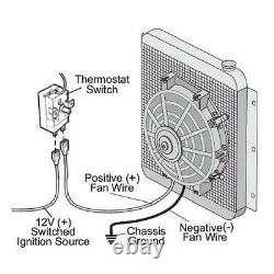 Kit D'interrupteur Thermostat Réglable Pour Ventilateur De Refroidisseur D'huile De Transmission De 20 Lignes