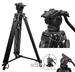 Professional Heavy Duty Caméra Vidéo DV De Trépied Fluide-pan Kit 1800mm 72 Pouces