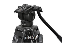 Professional Heavy Duty Caméra Vidéo DV De Trépied Fluide-pan Kit 1800mm 72 Pouces