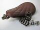 Solo Seat Kit Complet Ressorts Et Support Heavy Duty Brown Harley Chopper Bobber