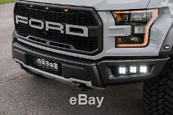 Triple 120w Led Light Kit Brouillard Withlower Pare-chocs Support / Câblages Pour 17+ Ford Raptor